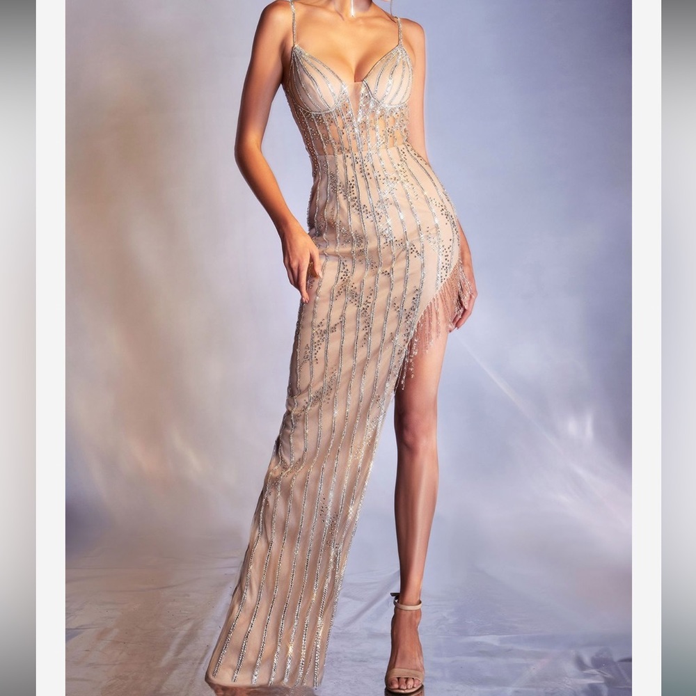 Hand Beaded Evening Gown